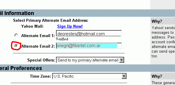 Alternate Email